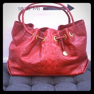 Authentic Brahmin Melbourne Croc Embossed Bag
